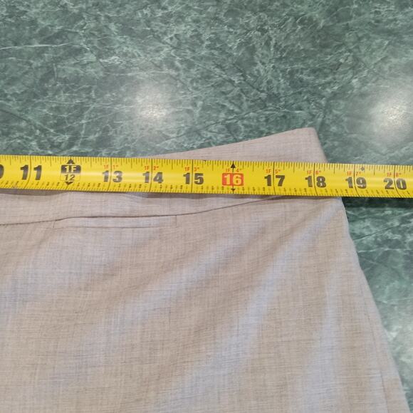 Isaac Mizrahi Dress Pants Womens 14 Brown Wool Blend Woven Straight Leg Career - Picture 12 of 12